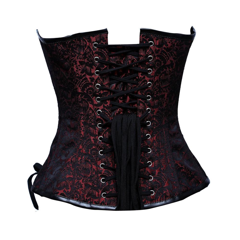 Zill African Print Polyester Satin Overbust Corset