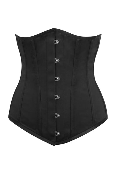 Livia Longline Black Underbust Corset - Corsets Queen US-CA